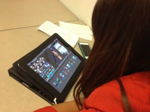 U-T student editing video